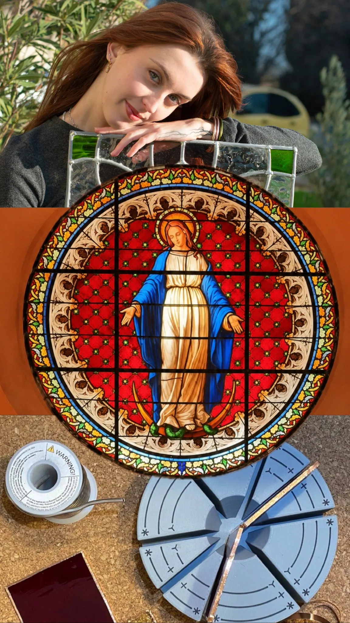 Vitrail artisanal prêt pour la livraison